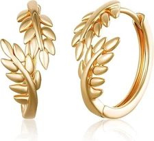 "Huggie Hoop Earrings for Women Gold CZ Stud Earrings 14K Gold Filled Small Boho