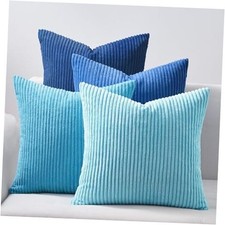 Blue Throw Pillow Covers 18x18 Inch Set of 18" x 18" Pack of 4 Lightblue