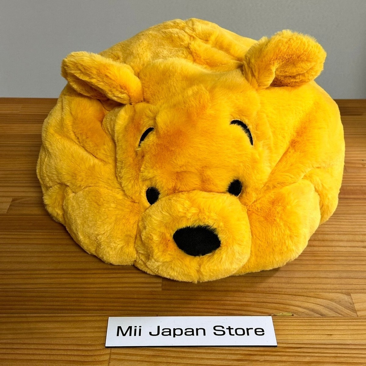 Tokyo Disney Resort Winnie the Pooh yellow Fluffy Plush Hat Fan