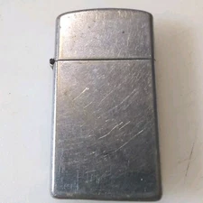 Vintage 1984 Zippo Slim Lighter Brushed Chrome Good Spark Needs Fuel  /- / USA