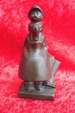 Beautiful, old Metal Figure, Boy With Boots, Signed: J. Brux ( Jupp Brux )