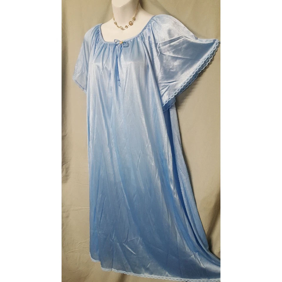 CAMISOLA CONFORTÁVEL ESCOLHA azul verde roxa comprimento panturrilha M L 1X 2x 3x 4X - Imagem 2 de 4