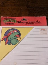 Vintage TMNT Stationery Tablet, NIP, Paper Magic Group + Pencil