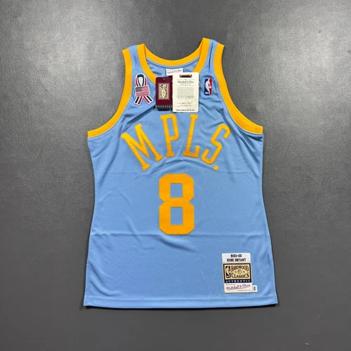 100% Authentic Kobe Bryant Mitchell Ness 01 02 MPLS Lakers Jersey Size 40 M video thumbnail