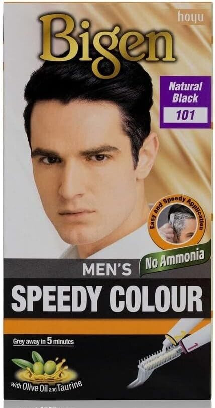 Bigen Natural Black 101 Men's Speedy Colour with No Ammonia 1 Pack x 3 - Image 3