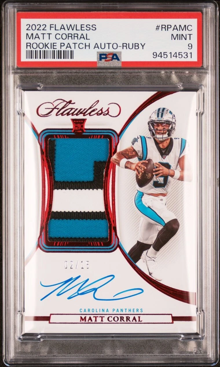 Matt Corral Panini Flawless Rookie Patch Autographs #RPAMC Ruby