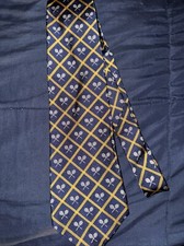 Vintage Polo Ralph Lauren Necktie 100% Silk Made In USA by Hand Navy Tie TENNIS