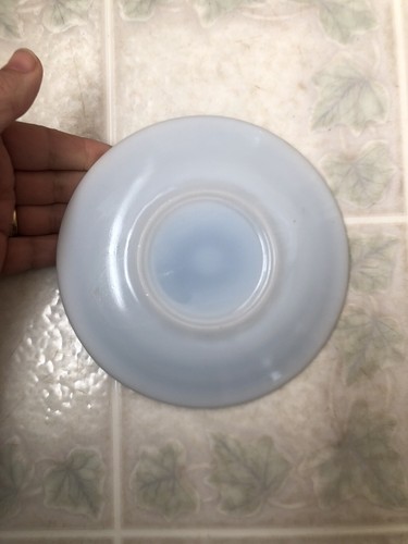 Vintage Hazel Atlas Platonite Moderntone Saucer Blue - Picture 3 of 3