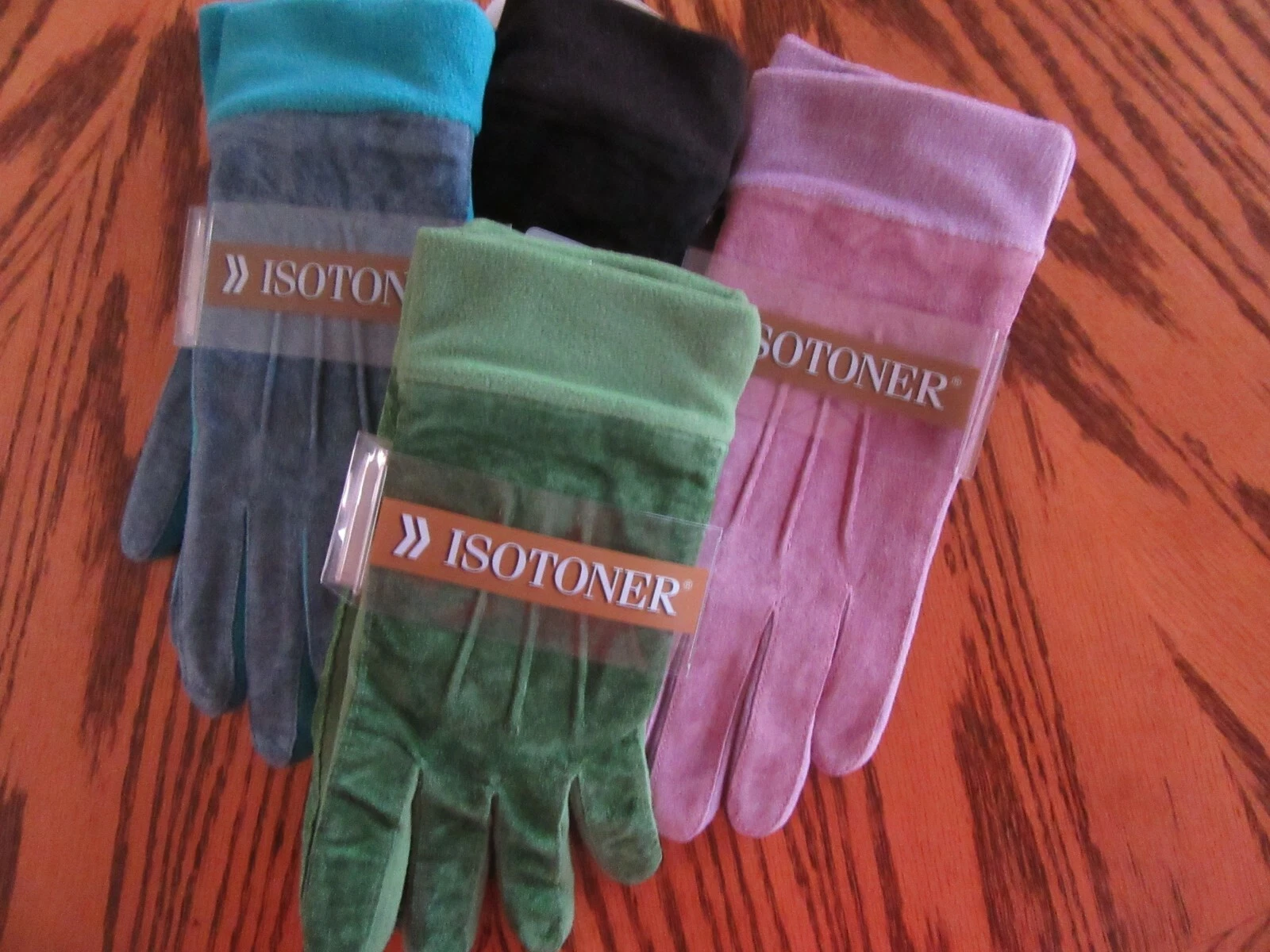 Isotoner O/S fits most Leather/Fleece Trim & Inside Ladies Gloves NWT Very Nice