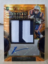Pierre Strong Jr 2022 Select Orange Prizm Prime Selections Rookie Patch Auto /30
