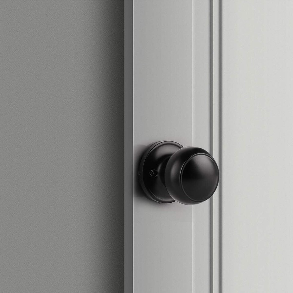 Closet Door Knobs, 7 Pack Single Side Dummy Handles Matte Black Finish