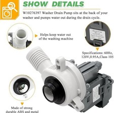 MVWC450XW2 Maytag Washer Water Drain Pump