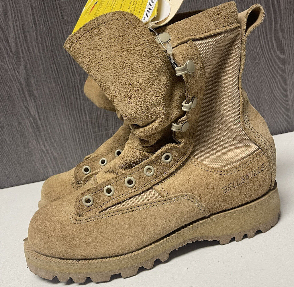 米軍　BELLEVILLE 防水ミリタリーブーツ ベージュ 米軍実物 官給品 BELLEVILLE ICWR コンバット ブーツ タン GORE