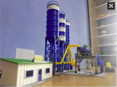 3D Printed O Scale Concrete Plant. Custom Made.