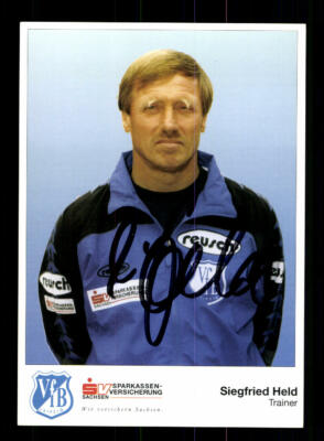 Siegfried Held autograph card VFB Leipzig 1997-98 original signed +2