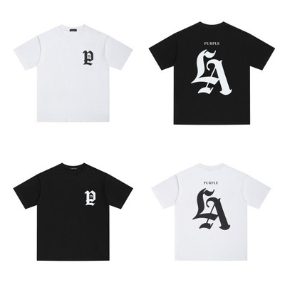 Men's clothing, new street trend brand Purple letter printing trend T Shirts