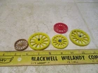 VTG Lot Marx MPC Ideal Cowboys Indians Wagon Wheels Yellow Red Parts Repair A12