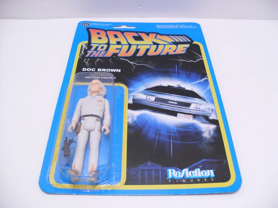 Funko Reaction Super 7 Back to the Future BTTF Retro Doc Brown 3.75" Figure - Image 2 of 4