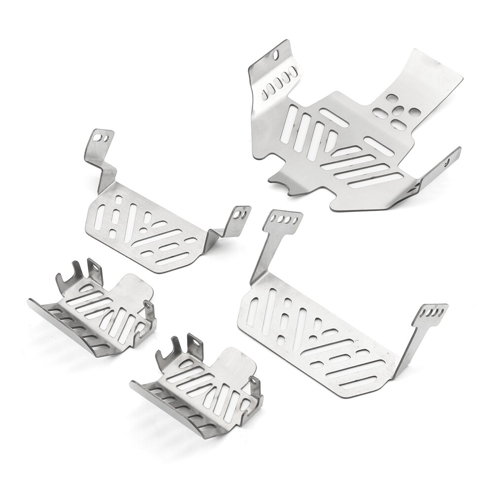 5PCS TRX4 Stainless Steel Chassis Armor Skid Plate, -Skid  for 1/10 RC3388