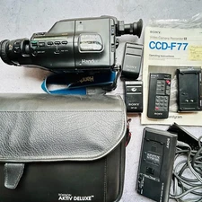 Sony Handy Cam Video Camera Recorder with Accessories CCD-F77 As Is