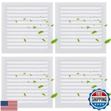 Yaocom 4 Pcs 10 x 10 Inch Aluminum Attic Vents Metal Gable Wall Shed Vent wit