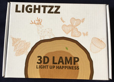 Lightzz 3D USB Drewniana lampa Light Up Happiness Lampa w pudełku Nigdy nie używana