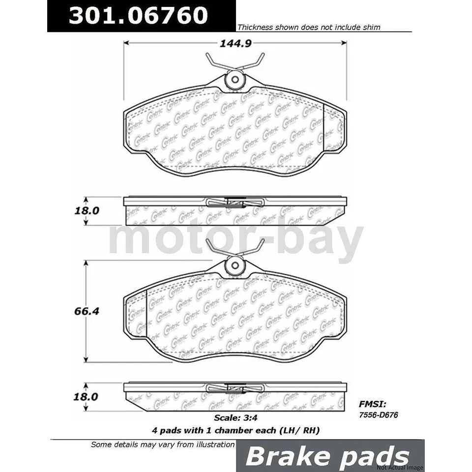 Conjunto de pastilhas de freio dianteiro traseiro para Land Rover Discovery 1999 2000 2001 2002 2003 2004 - Imagem 4 de 4