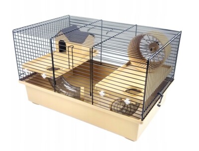 Hamster Mäuse Käfig mit Röhren Haus Rad Flasche Maus Gerbil Nagetiere 3-stufig Haustier