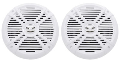 Pair Rockville RMSTS80W 8'' 1000w Waterproof Marine Boat Speakers 2-Way White