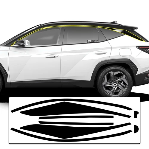 Fits Hyundai Tucson 2022-2026 Side Window Chrome Delete Decal Film Blackout