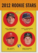 2012 Topps Heritage - Rookie Stars Dominguez, Peacock, Savery #362 (RC)
