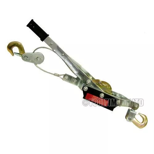 Cable Puller Hand Winch 4 Ton Heavy Duty 2 Hook Turfer For Caravan Boat  Trailer