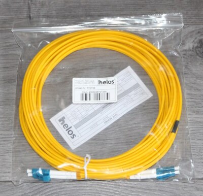 115733 Helos LWL-Kabel OS2 Singlemode 9/125µ LC Duplex auf LC Duplex 7,5m