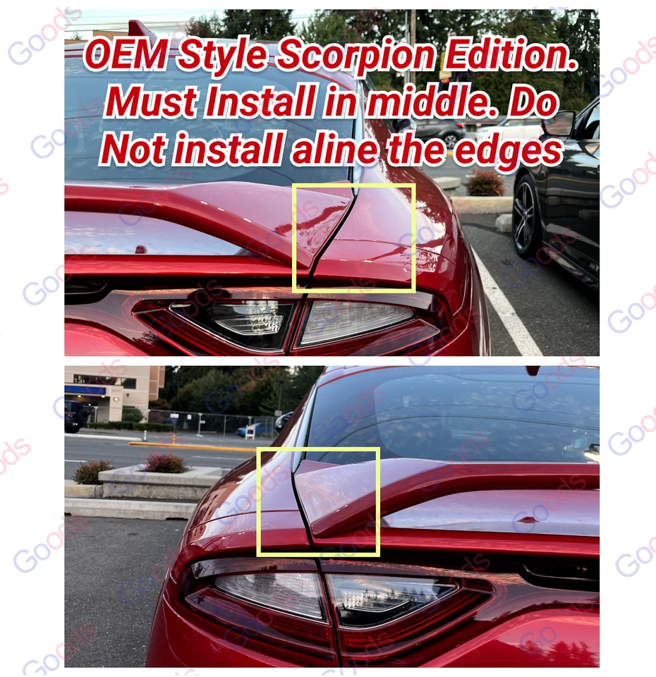 Alerón de maletero rojo HiChroma para Stinger 2018-2024 edición Scorpion GT Style Foto 2 de 4