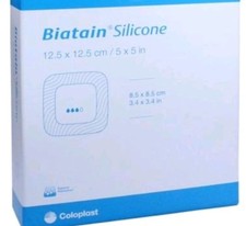 Biatain Silicone Dressings 12.5cm x 12.5cm, Foam Adhesive Dressings, Box of 10