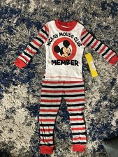 NEW Disney Mickey Mouse Club Member 2 piece pajama set GIRLS BOYS Size 4