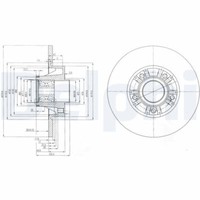 2X Delphi BG9031RS Bremsscheibe Passend FüR Nissan Opel Renault