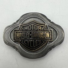 VTG 2000 HARLEY DAVIDSON BAR & SHIELD BELT BUCKLE 3.25" X 2.5" - MADE IN USA