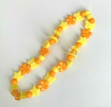 Colorful Beaded Phone Charm / Chain Orange  Yellow 