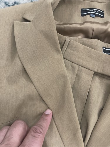 Joseph Lined Fitted Pant Suit Women's Blazer/Trouser Set Tan Brown Size 1 & 36 - Picture 11 of 15