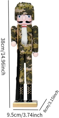 Hellery Nutcracker Desktop Model Nutcracker Desktop Decorative Wooden Nutcrac... - Picture 4 of 12