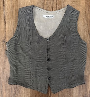 Vintage Giorgio Armani Le Collezioni Vest Sz 6 Made In Italy