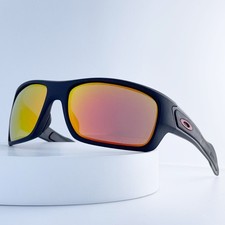 Oakley Turbine Oo9263 Matte Black Frame Fire Iridium Polarized Lens New