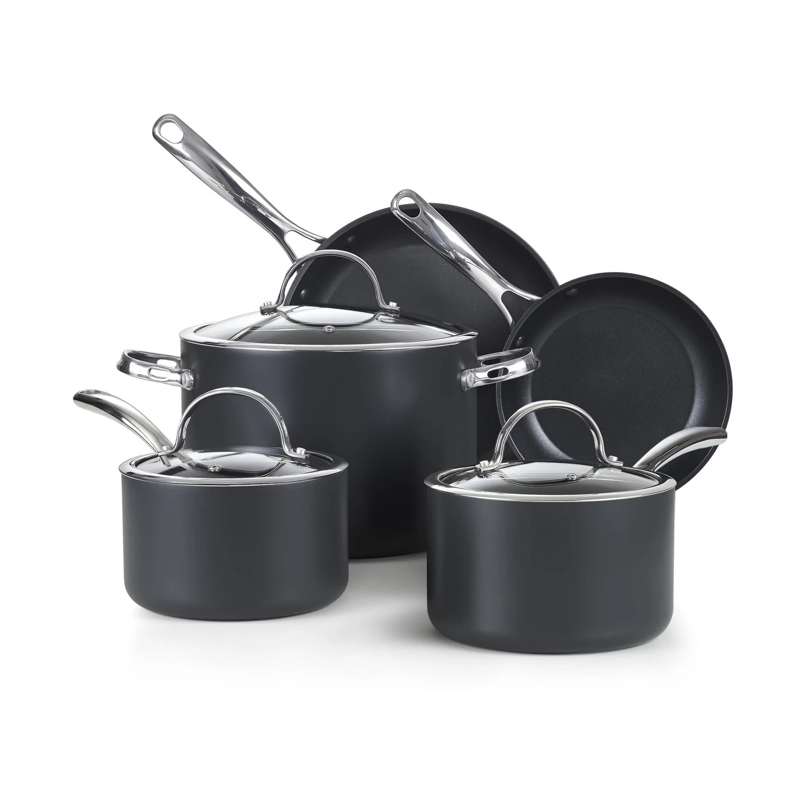 Cooks Standard 8-Piece Nonstick Hard Anodized Cookware Set, Pots and Pans Set Includes Saucepans, Stockpot, Frying Pans, Lids - Thumbnail 2