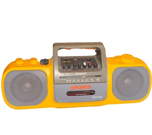 Sony Sports CFS-904 Mega Bass Portable Radio Cassette Recorder Works W/batteries