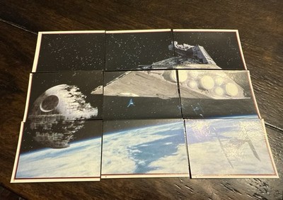 1983 Topps Star Wars Return of the Jedi Epic 9 Sticker Panel #1-9 Death Star