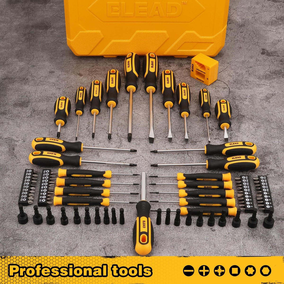 6 Pieces Screwdriver Set Magnetic Phillips Slotted Cushion Grip