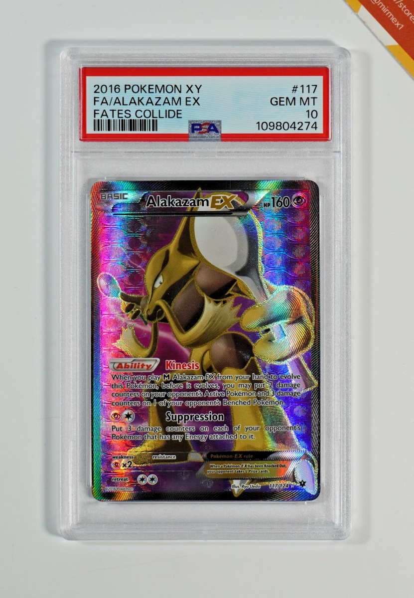 Pokemon PSA 10 Alakazam Ex #117 Full Art XY Fates Collide 2016