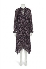 Ganni Pleated Georgette Midi Dress Size M