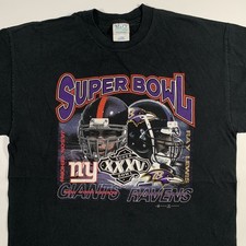 VTG New York Giants Jason Sehorn Super Bowl XXXV T-Shirt XL X-Large Ray Lewis